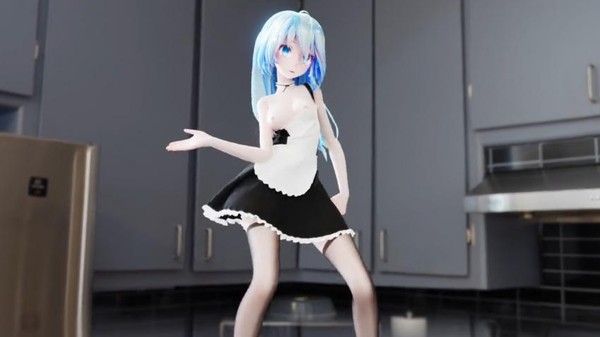 MMD黑丝女仆Miku宅舞表演
