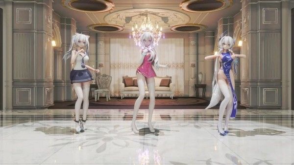 MMD05 汉服JK白丝女同三倍快乐光辉STEP