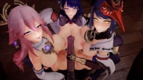 Bengugu的MMD稻妻元素融合原神主题成人动漫