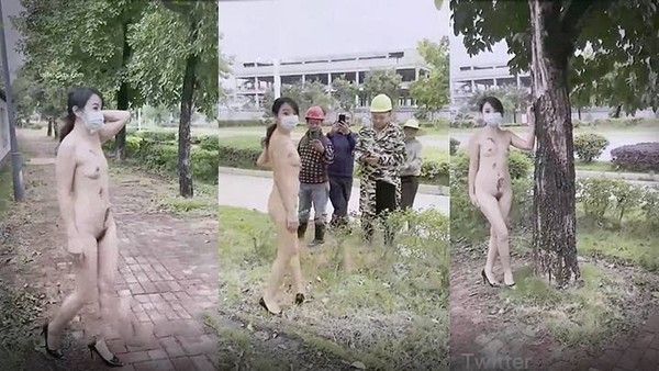 悠悠姐全裸艺术逛街 路人惊呆拍照