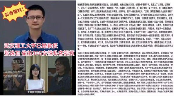 武汉理工大学教授张逸石偷拍视频曝光