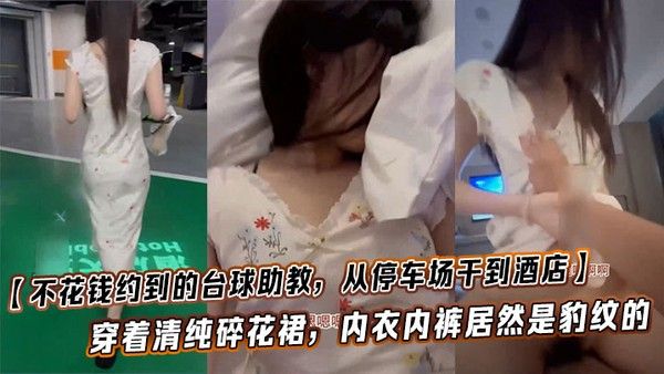 台球助教碎花裙豹纹内衣停车场激战酒店