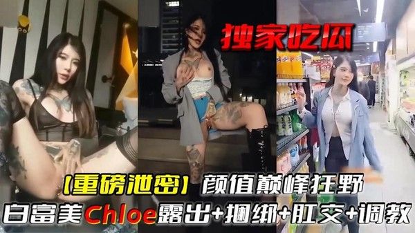 推荐独家吃瓜【重磅泄密】颜值巅峰狂野白富美露出+捆绑+肛交+调教