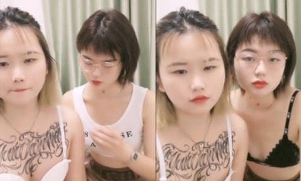 一男两女00后嫩妹！眼镜短发妹子！贫乳奶子多毛骚穴，骑乘后入深插，旁边另个妹子拍摄